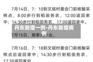 丹东新增一例-丹东新增病例