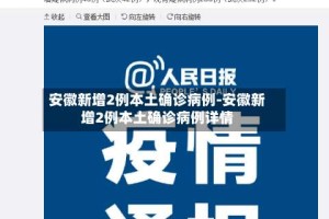 安徽新增2例本土确诊病例-安徽新增2例本土确诊病例详情