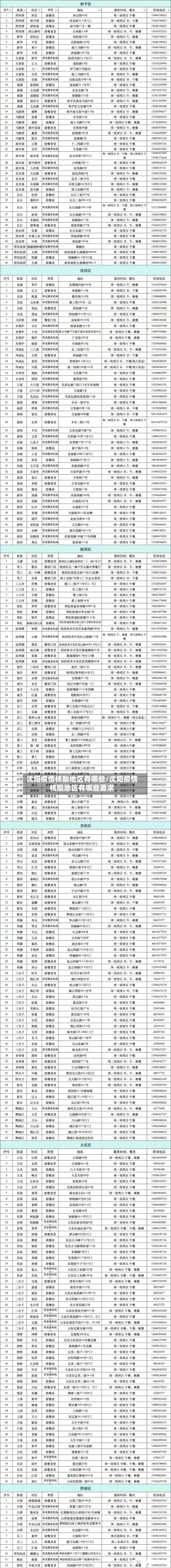沈阳疫情核酸地区有哪些/沈阳疫情核酸地区有哪些要求-第1张图片