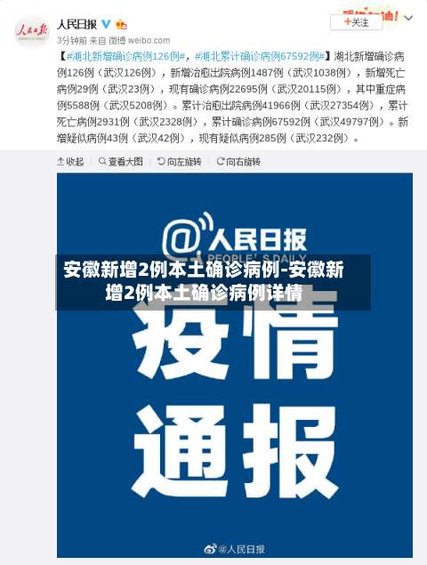 安徽新增2例本土确诊病例-安徽新增2例本土确诊病例详情-第1张图片