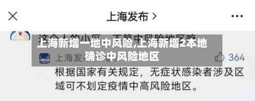 上海新增一地中风险,上海新增2本地确诊中风险地区-第1张图片